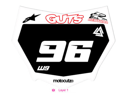 Motocutz plate decal