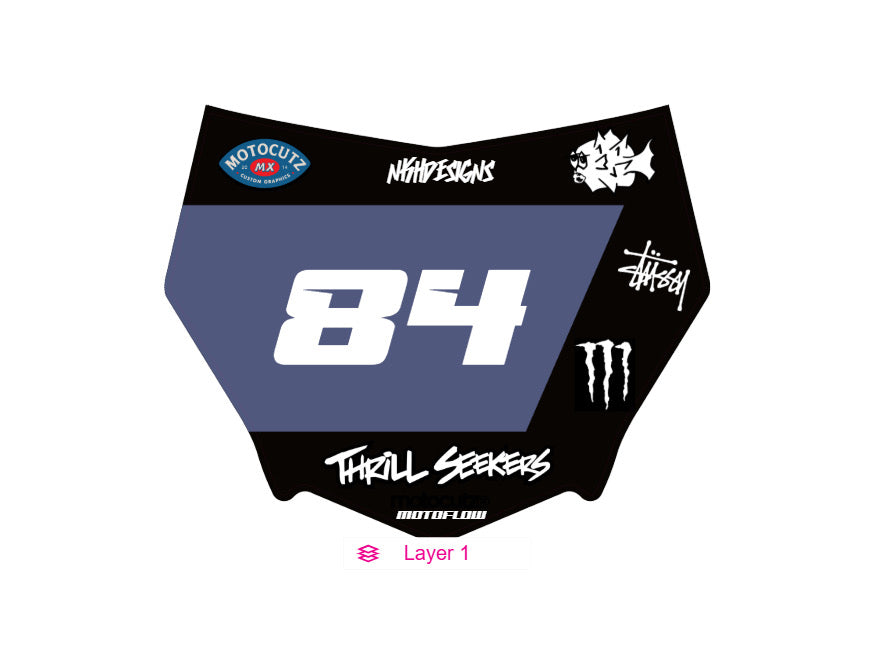 Motocutz plate decal