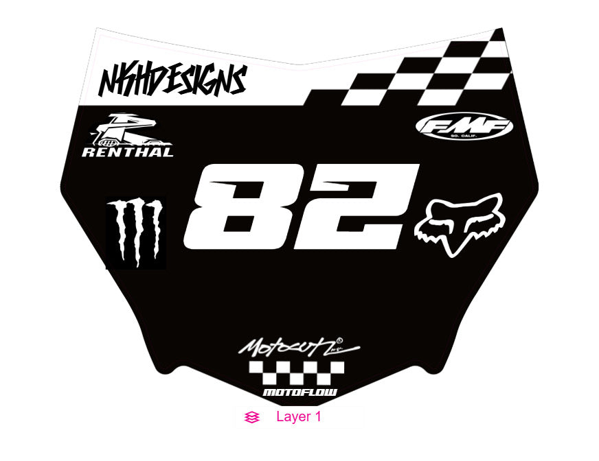 Motocutz plate decal