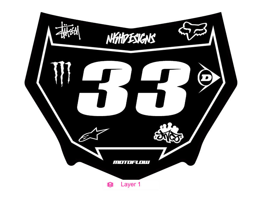 Motocutz plate decal