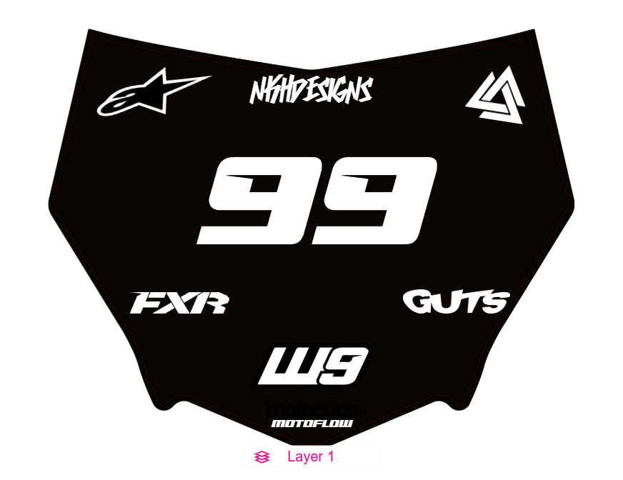 Motocutz plate decal