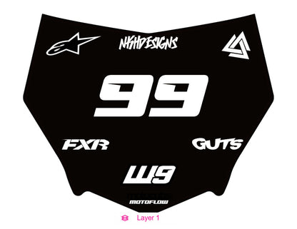 Motocutz plate decal