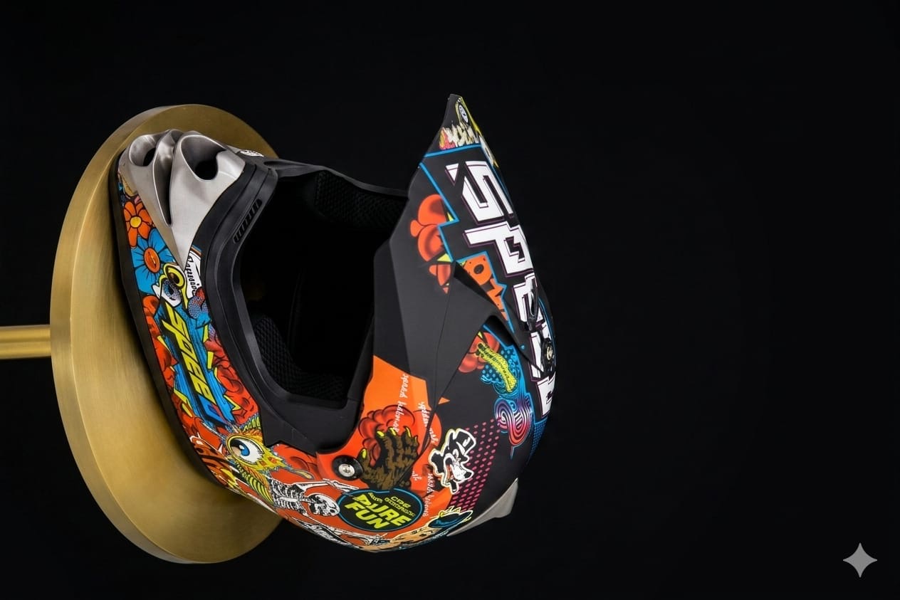 Colorful Dirtbike helmet