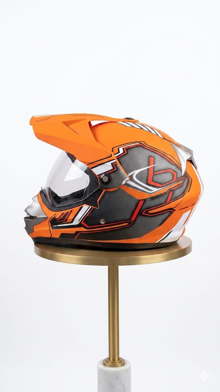Dirtbike helmet with visor